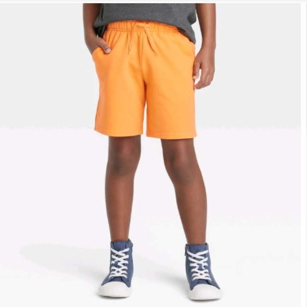 Cat & Jack - Boys' Pull-On 'At the Knee' Knit Shorts Size S Orange - Picture 2 of 10